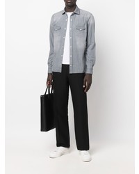 Мужская серая джинсовая рубашка от Barba