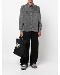 Мужская серая джинсовая рубашка от Off-White