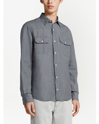 Мужская серая джинсовая рубашка от Zegna