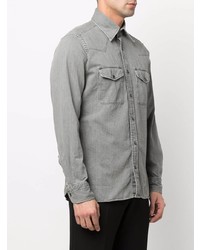 Мужская серая джинсовая рубашка от Tom Ford