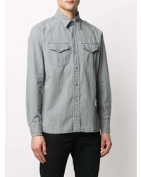 Мужская серая джинсовая рубашка от Tom Ford