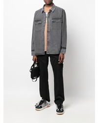 Мужская серая джинсовая рубашка от Ksubi