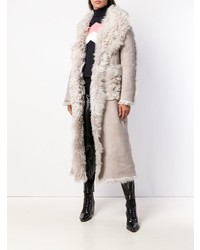 Женская серая дубленка от Giada Benincasa