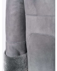 Женская серая дубленка от Manzoni 24