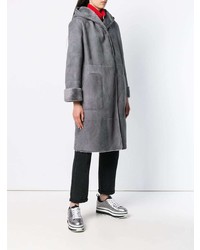 Женская серая дубленка от Manzoni 24