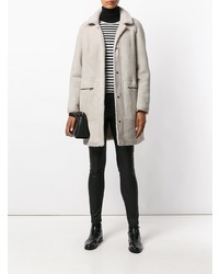 Женская серая дубленка от Plume Sprung Fréres