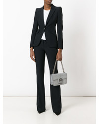 Женская серая замшевая сумка от Alexander McQueen