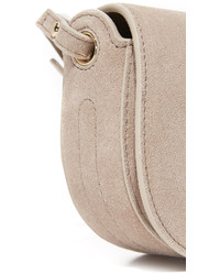 Женская серая замшевая сумка от Tory Burch