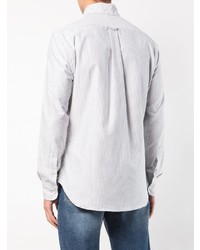 Мужская серая классическая рубашка в вертикальную полоску от Gitman Vintage