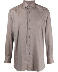 Мужская серая классическая рубашка от Brioni