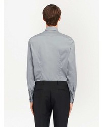 Мужская серая классическая рубашка от Prada