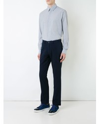 Мужская серая классическая рубашка от Sunspel