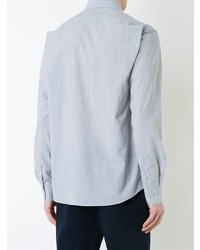 Мужская серая классическая рубашка от Sunspel