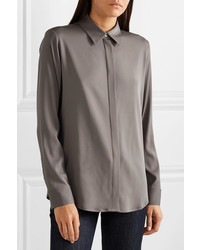 Женская серая классическая рубашка от The Row