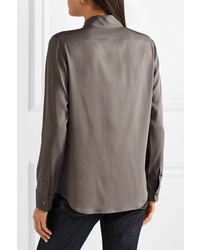 Женская серая классическая рубашка от The Row