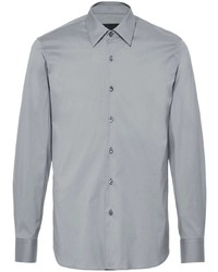 Мужская серая классическая рубашка от Prada