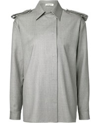 Женская серая классическая рубашка от Thierry Mugler