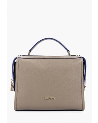 Серая кожаная большая сумка от Alessandro Birutti