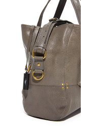 Серая кожаная большая сумка от Jerome Dreyfuss