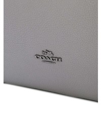 Серая кожаная большая сумка от Coach
