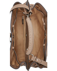 Серая кожаная большая сумка от Frye