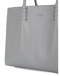 Серая кожаная большая сумка от Tod's