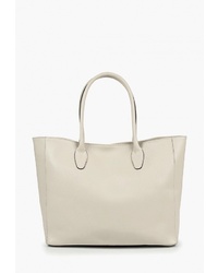 Серая кожаная большая сумка от LAMANIA