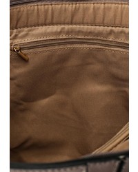 Серая кожаная большая сумка от Marc Johnson