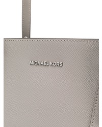 Серая кожаная большая сумка от MICHAEL Michael Kors
