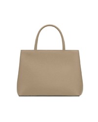 Серая кожаная большая сумка от Fendi