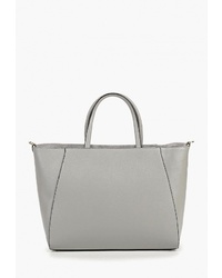 Серая кожаная большая сумка от Roberta Rossi