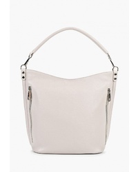 Серая кожаная большая сумка от Solo