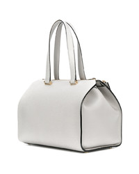 Серая кожаная большая сумка от Valextra