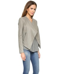 Женская серая кожаная косуха от BB Dakota