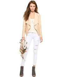 Женская серая кожаная косуха от BB Dakota