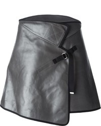 Серая кожаная мини-юбка от Maison Margiela