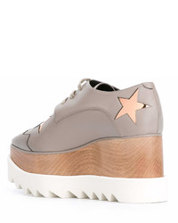 Серая кожаная обувь со звездами от Stella McCartney