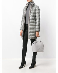 Серая кожаная сумка-мешок от Hogan