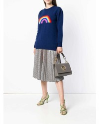 Серая кожаная сумка-саквояж от Fendi