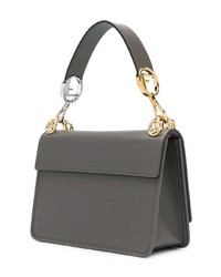 Серая кожаная сумка-саквояж от Fendi