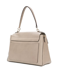 Серая кожаная сумка-саквояж от Chloé