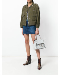 Серая кожаная сумка-саквояж от Chloé