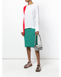 Серая кожаная сумка-саквояж от Marni