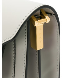 Серая кожаная сумка-саквояж от Marni