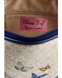 Серая кожаная сумка через плечо от Anna Wolf