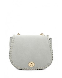 Серая кожаная сумка через плечо от Chantal