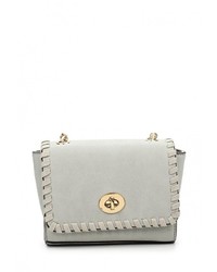 Серая кожаная сумка через плечо от Chantal