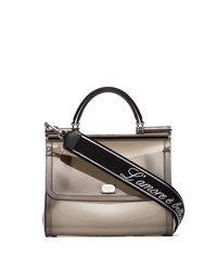 Серая кожаная сумка через плечо от Dolce & Gabbana