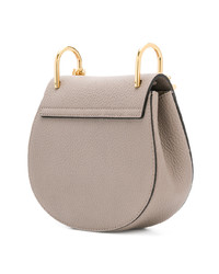 Серая кожаная сумка через плечо от Chloé