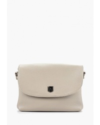 Серая кожаная сумка через плечо от Laccoma